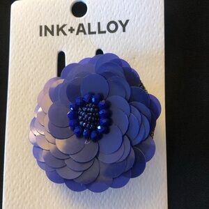 INK+ALLOY Blue Floral Brooch